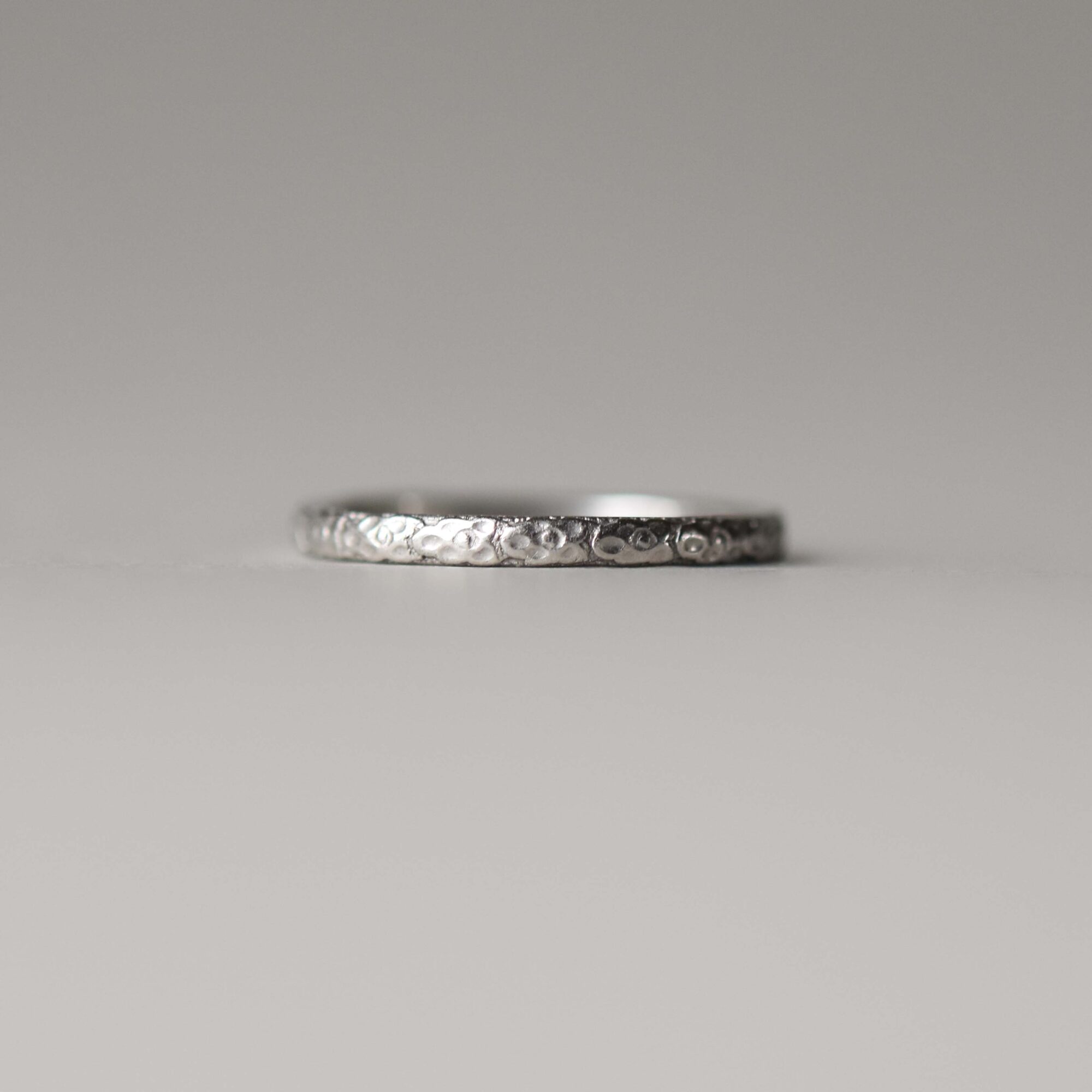 Art Deco Platinum orange blossom wedding band ring - Image 2