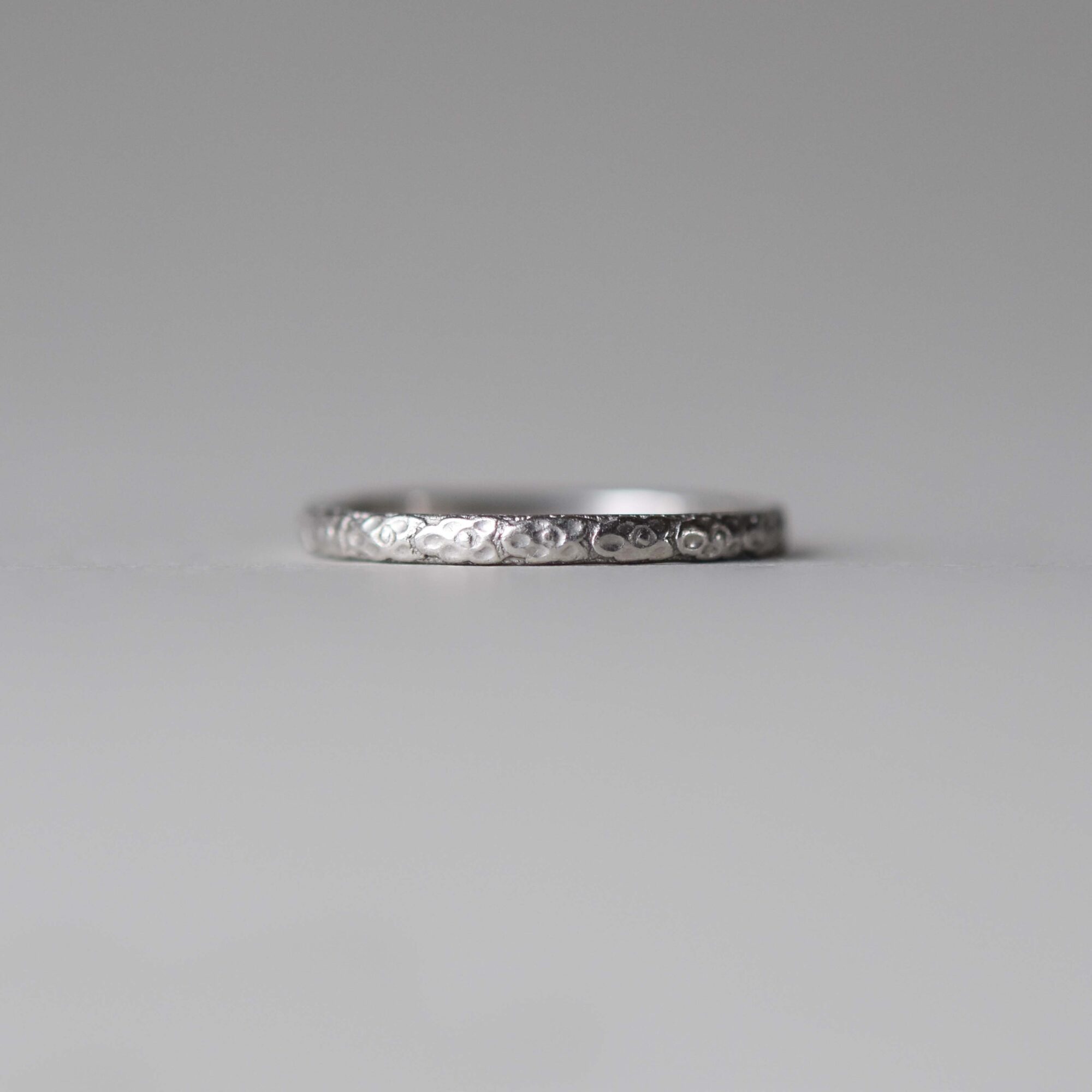 Art Deco Platinum orange blossom wedding band ring
