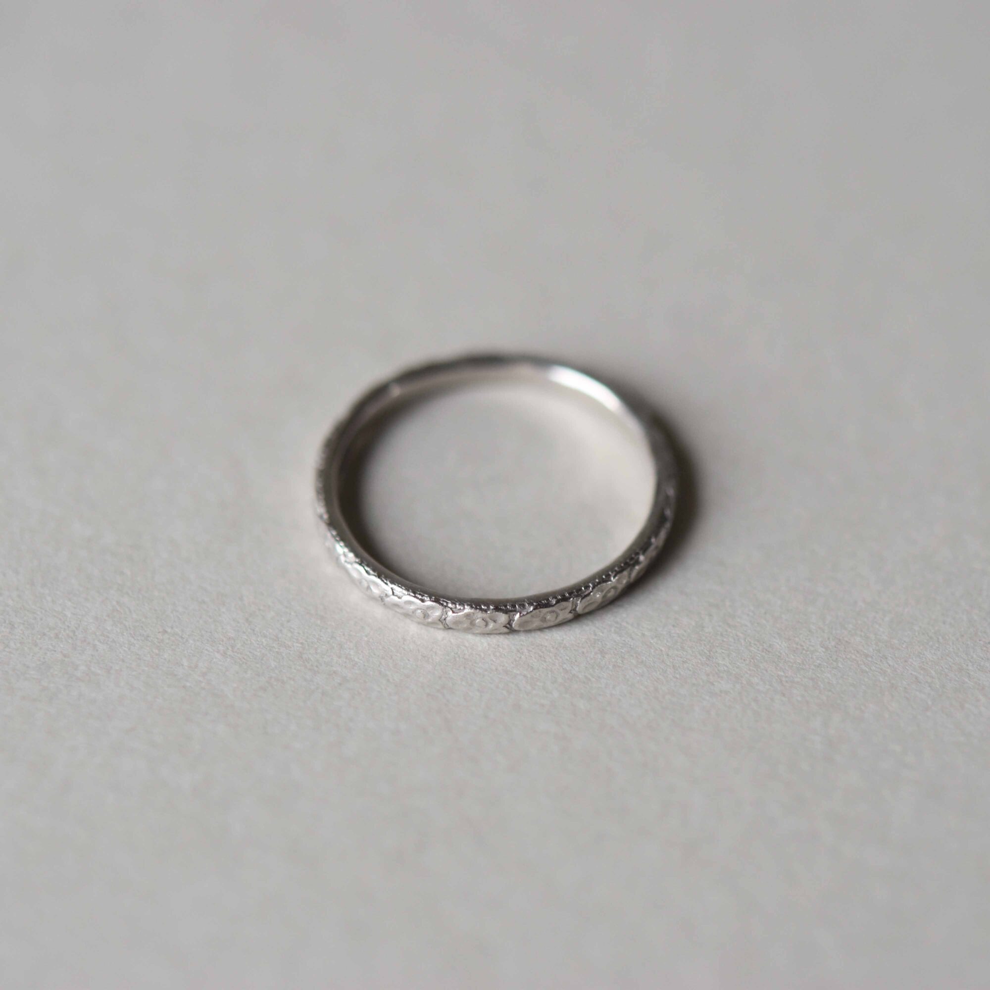 Art Deco Platinum orange blossom wedding band ring - Image 3