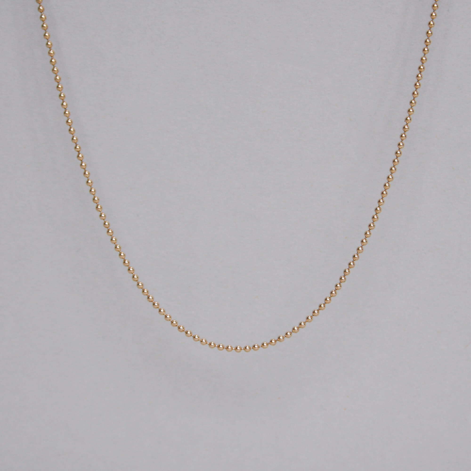 Aesthetic 9ct gold bead ball chain necklace, 21 inches