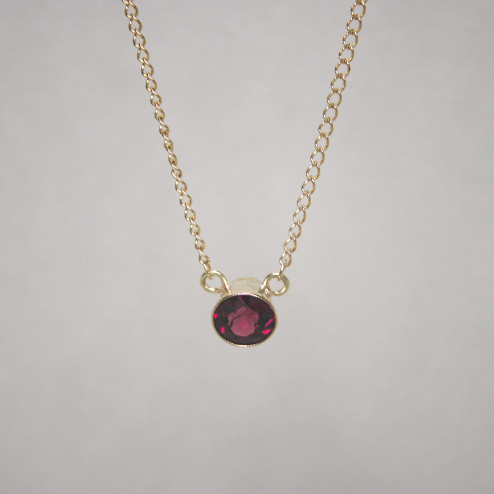 Cutie contemporary 9ct gold garnet conversion necklace